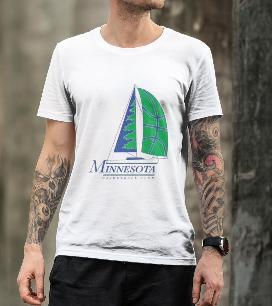 Minnesota Basketball Club Sailing Boat And Hoop T-Shirt