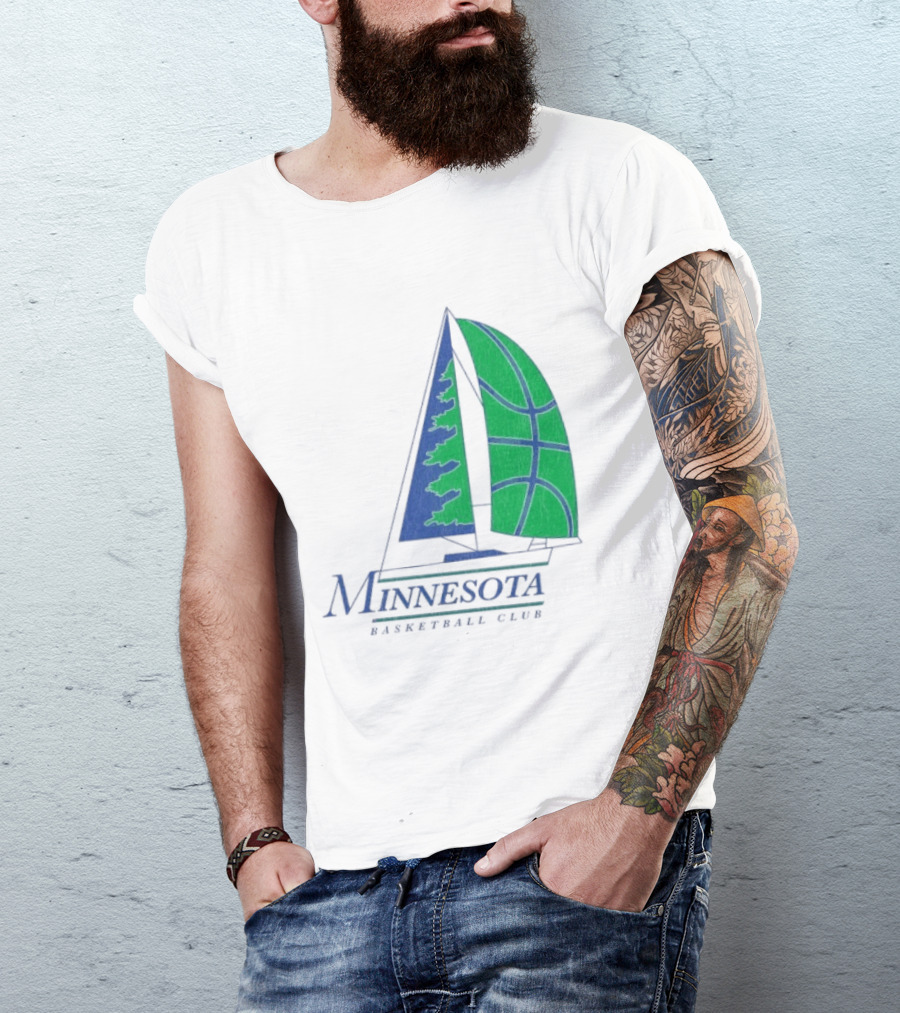 Minnesota Basketball Club Sailing Boat And Hoop T-Shirt