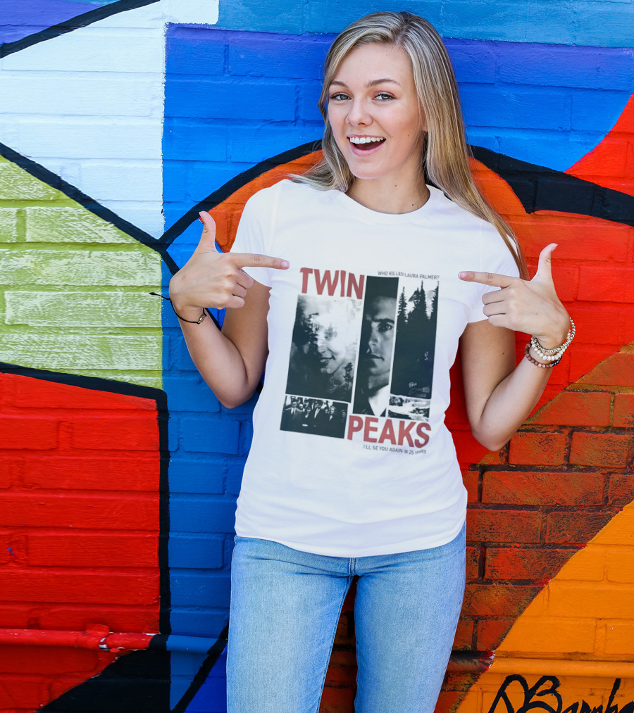 Twin Peaks Laura Palmer Dale Cooper Who Killed Laura Palmer I'll See You Again T-Shirt