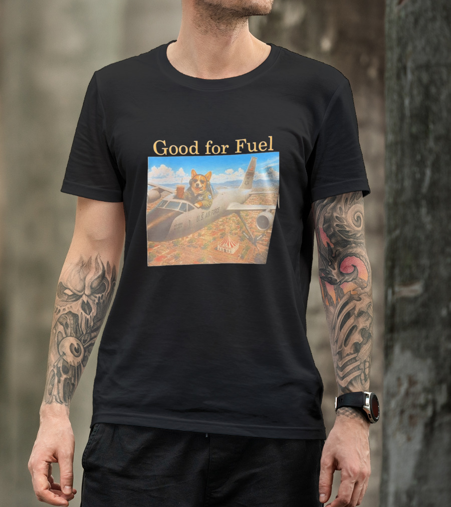 Corgi Pilot In U.S. Air Force Cockpit Good For Fuel T-Shirt
