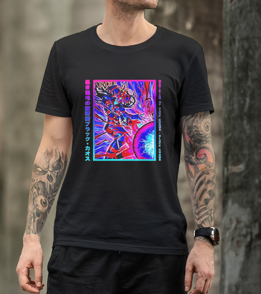 Officila Magician Of Dark Chaos Black Chaos Vaporwave Anime Yugioh T-Shirt
