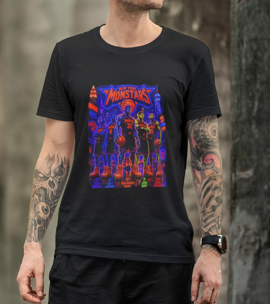 New York Monstars Space Jam Knicks Basketball T-Shirt