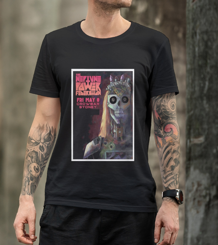The Neptune Power Federation May 8 Crowbar Sydney Skull T-Shirt