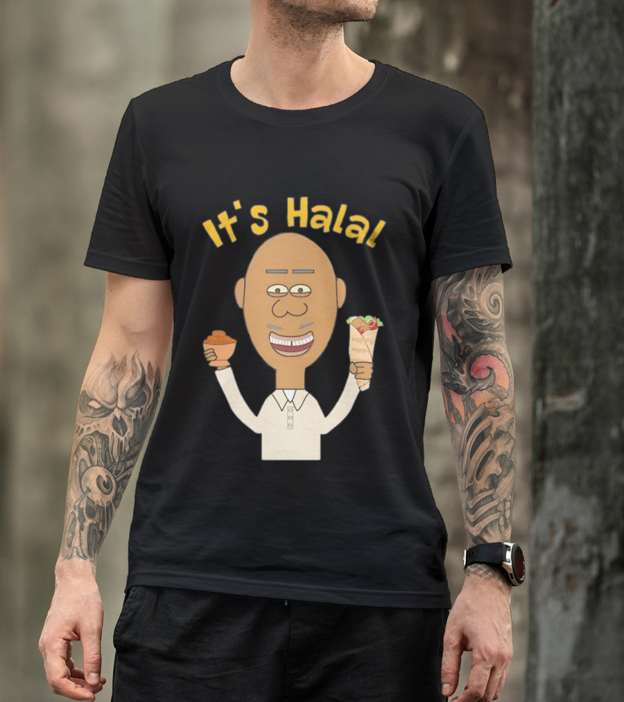 It's Halal Man With Dates And Kebab Celebrating Ramadan T-Shirt