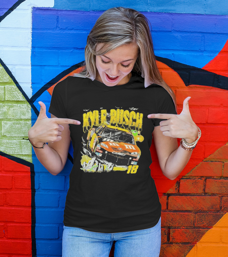 Kyle Busch M&M Racing 18 Zombie Halloween Car T-Shirt