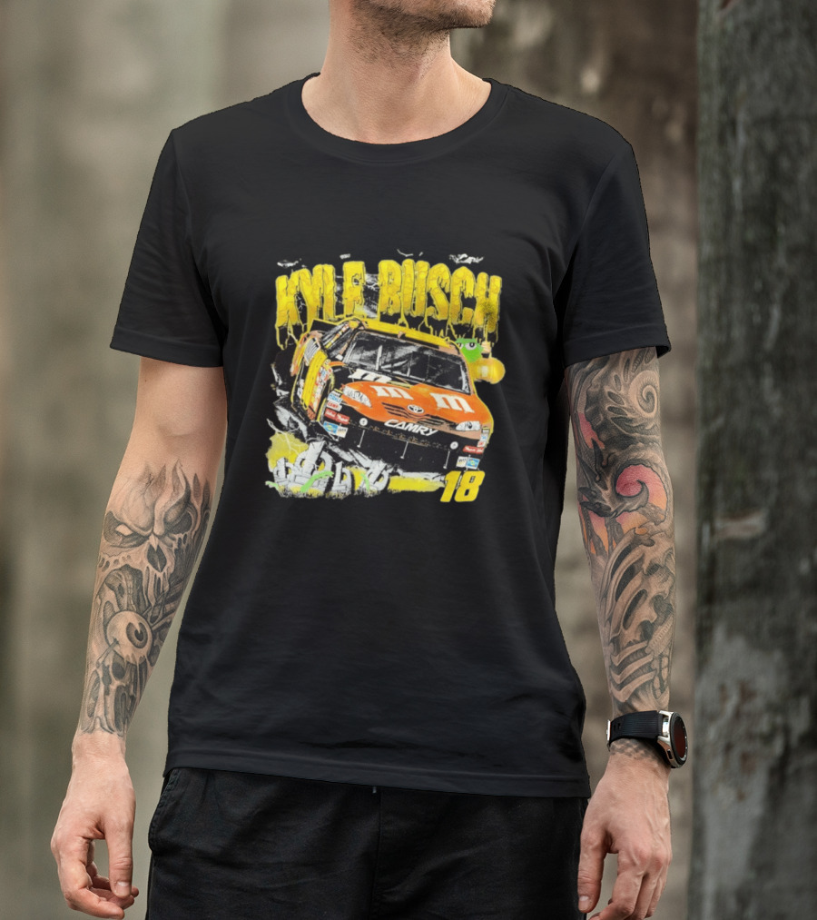 Kyle Busch M&M Racing 18 Zombie Halloween Car T-Shirt