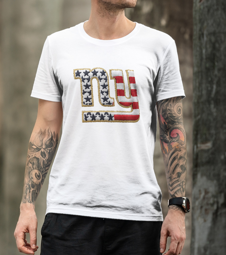 America 250 NY Giants Stars Stripes Hat T-Shirt