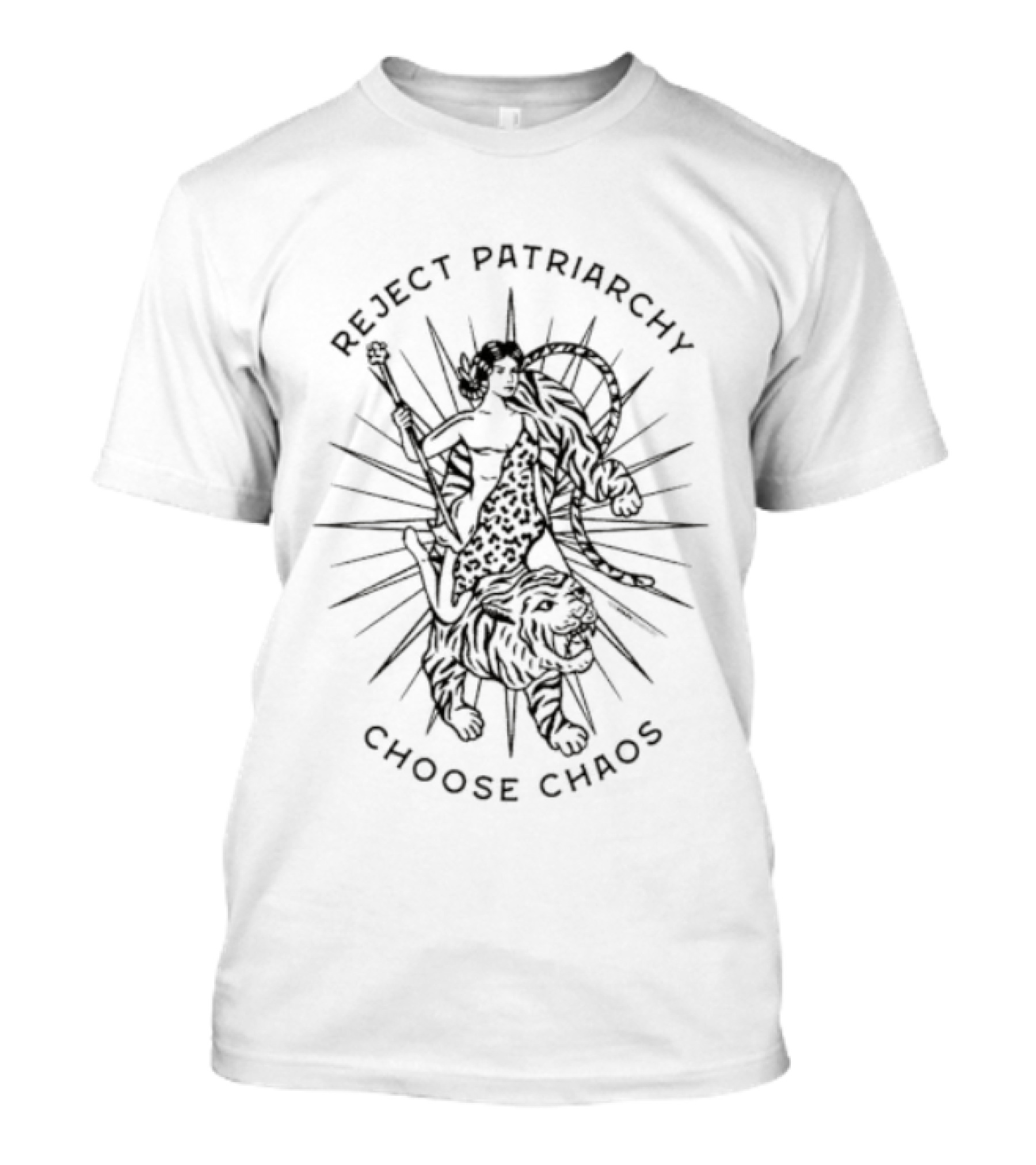 Reject Patriarchy Choose Chaos Feminist Empowerment Casual Wear T-Shirt