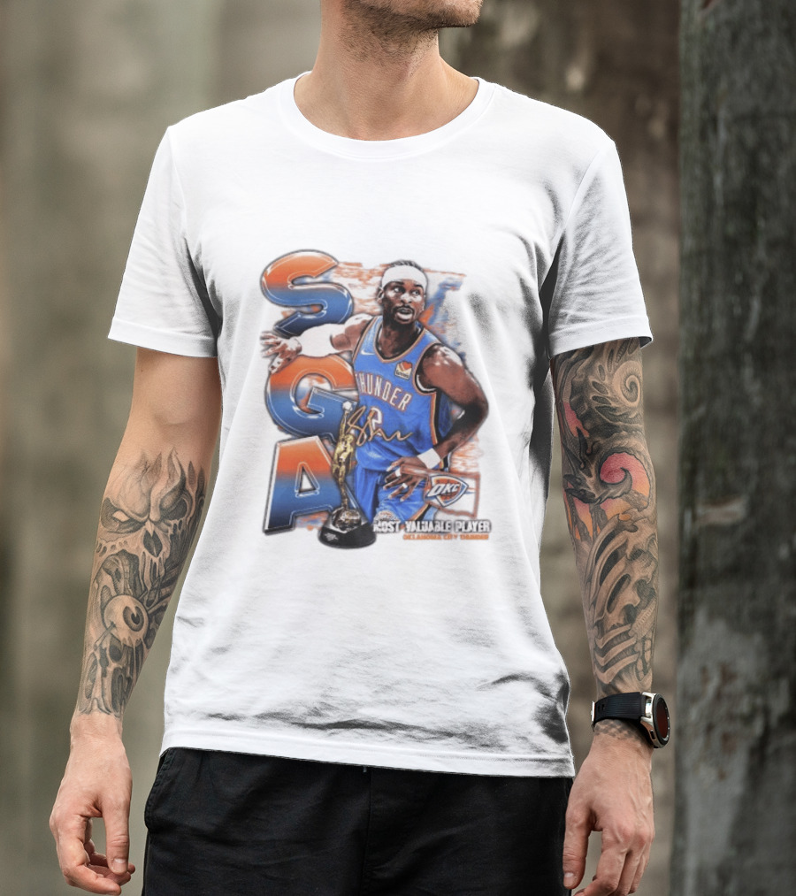 Shai Gilgeous Alexander SGA Oklahoma City Thunder Most Valuable Player T-Shirt