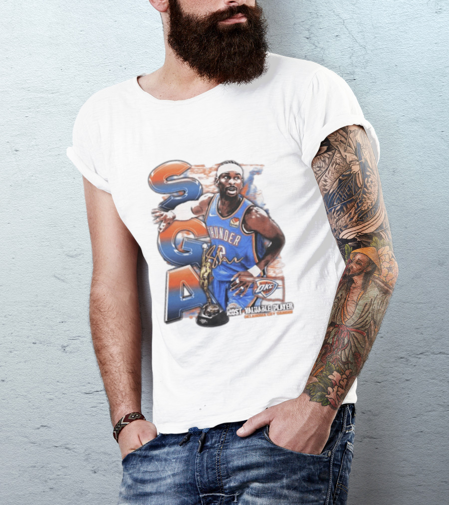 Shai Gilgeous Alexander SGA Oklahoma City Thunder Most Valuable Player T-Shirt
