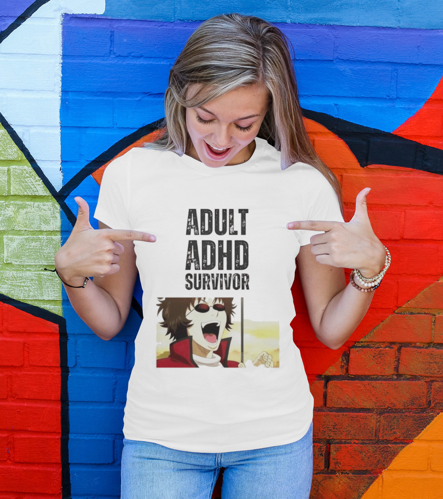 Sakamoto Tatsuma Anime Character Adult ADHD Survivor T-Shirt