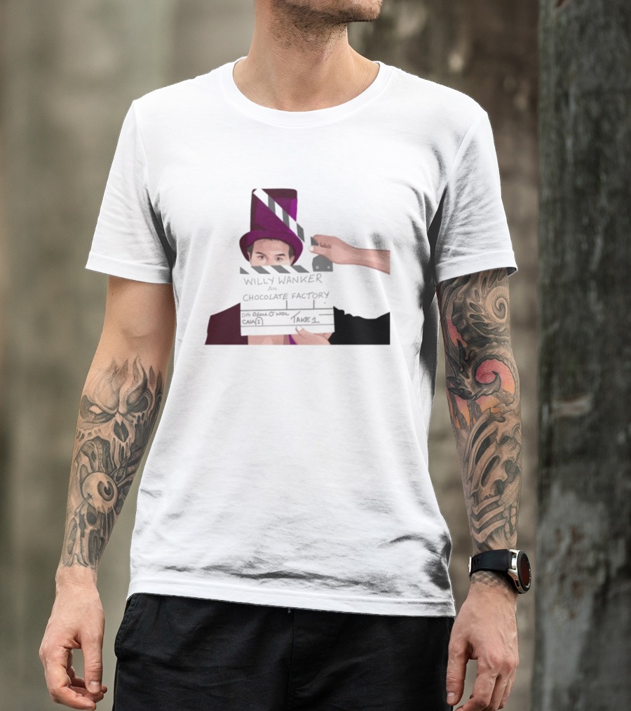 Max And Paddy Willy Wanker Chocolate Factory Movie Scene Take 1 T-Shirt