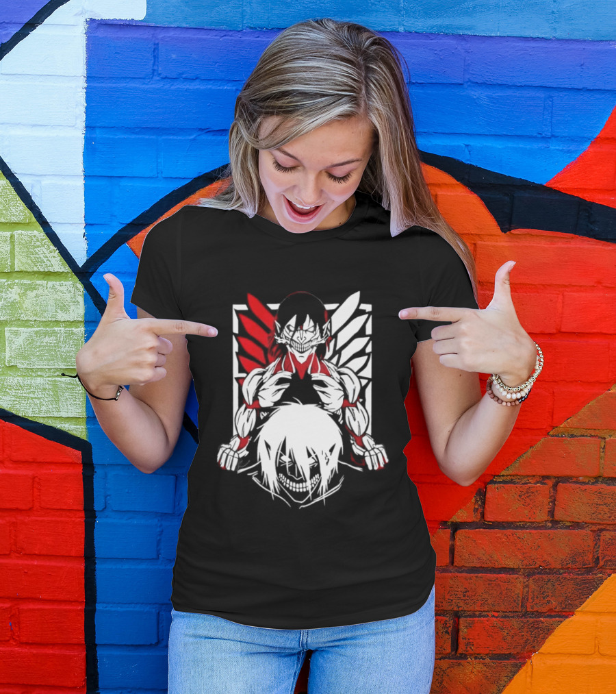 Attack On Titan Eren Yeager Female Titan Wings Of Freedom Fight For Humanity 2026 Collector's Edition T-Shirt