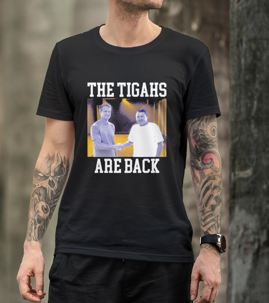 The Tigahs Are Back Brian Kelly Handshake T-Shirt