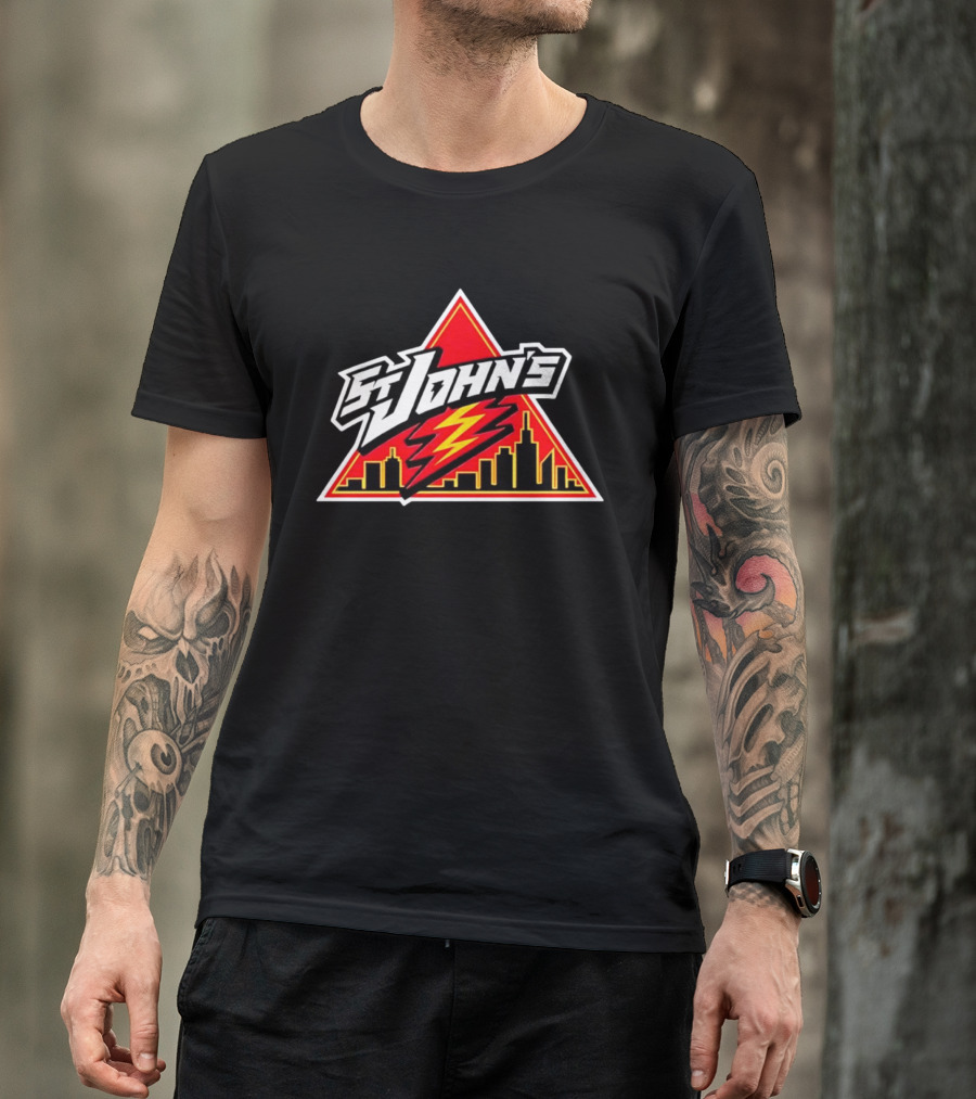 St John's City Skyline Triangle Lightning Bolt T-Shirt