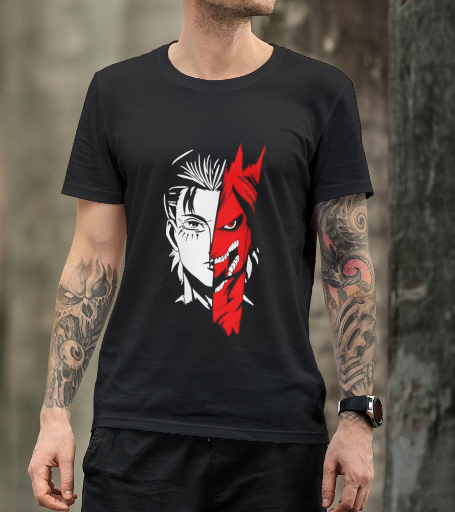 Eren Yeager Attack Titan Split Face The Rumbling 2026 Anime Manga T-Shirt