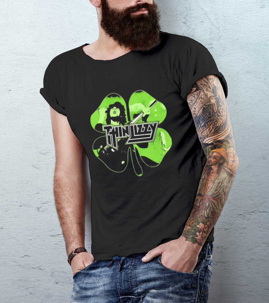 Thin Lizzy Irish Rock Band Green Clover St. Patrick's Day 2026 T-Shirt
