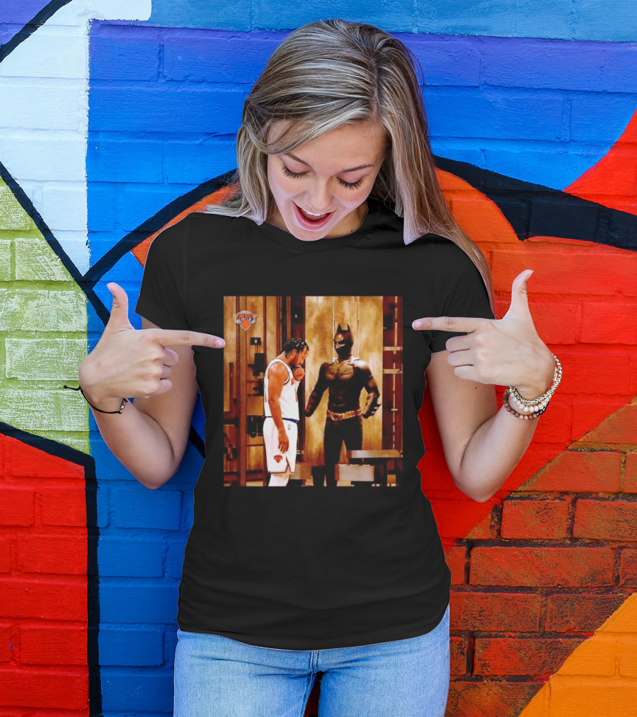 New York Knicks Jaylen Brunson Meets Batman Gotham T-Shirt