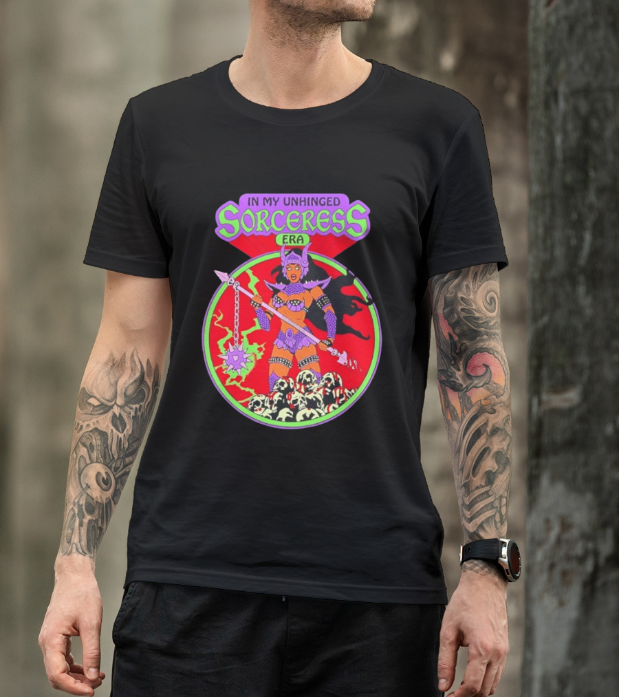 In My Unhinged Sorceress Era Warrior Witch Skulls T-Shirt