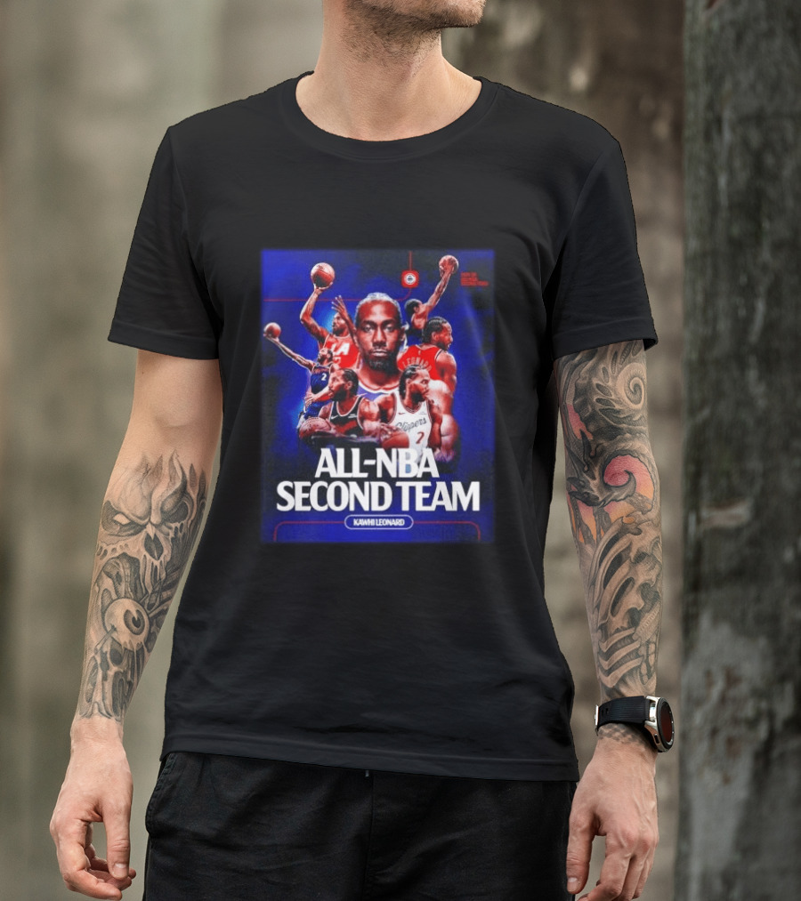 Kawhi Leonard Clippers All NBA Second Team Basketball Highlights T-Shirt