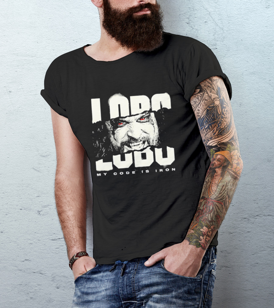 Lobo Ludu My Code Is Iron WWE Pro Wrestling Monster Red Eyes Fangs Wrestlemania 2026 T-Shirt