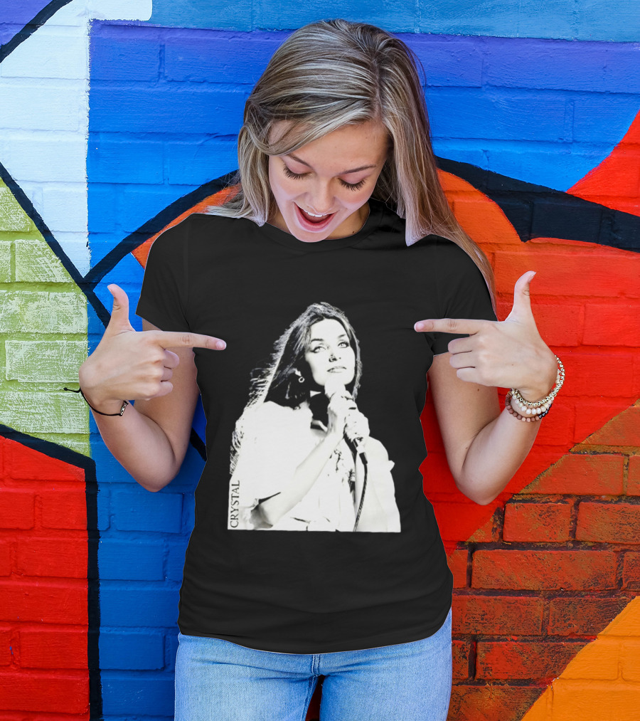 Mick Foley AEW Crystal Gayle Microphone Iconic Singer T-Shirt