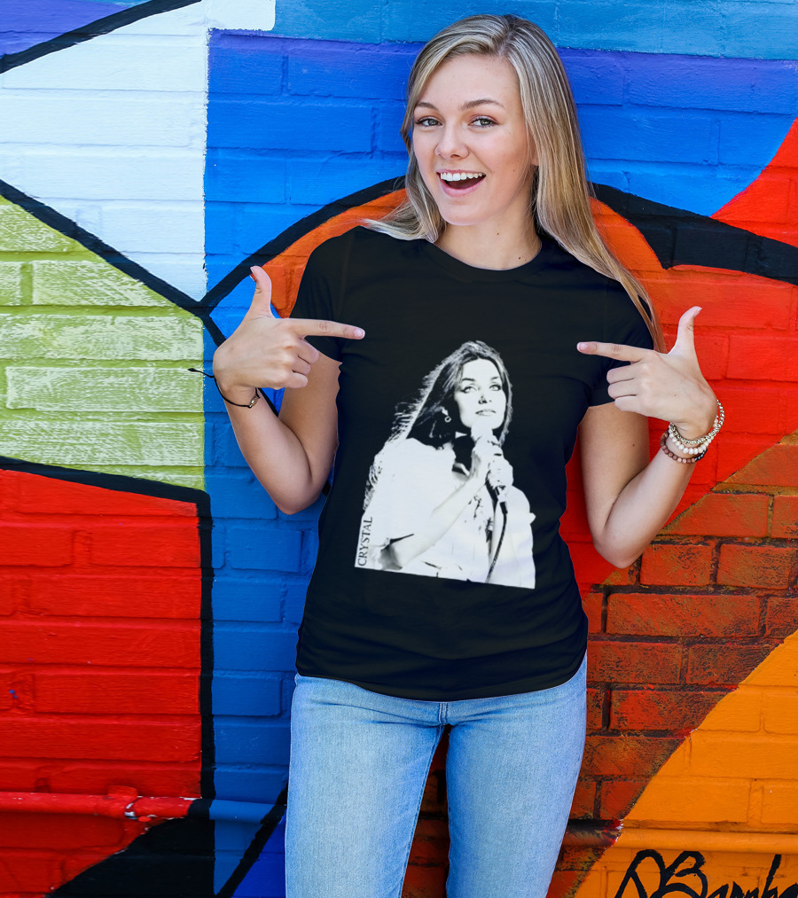 Mick Foley AEW Crystal Gayle Microphone Iconic Singer T-Shirt
