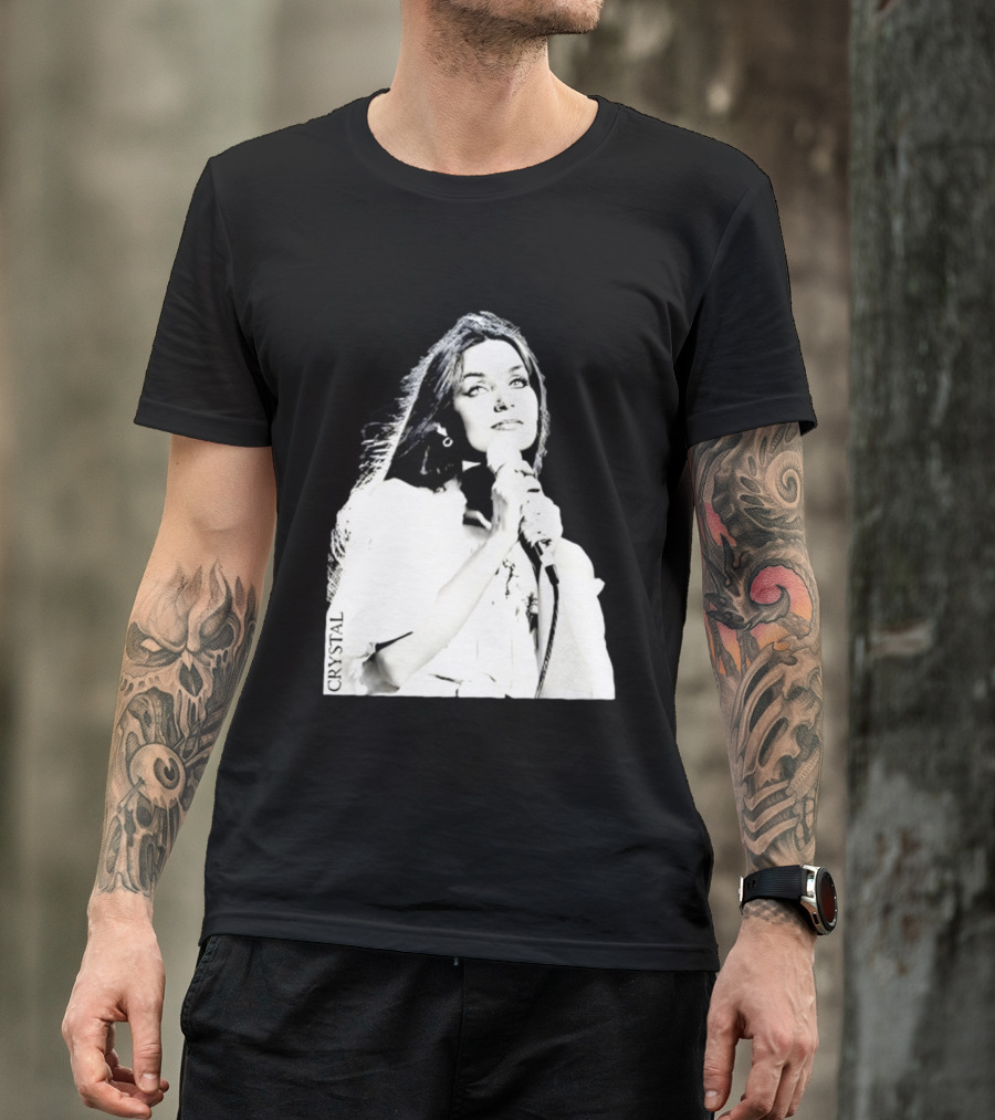 Mick Foley AEW Crystal Gayle Microphone Iconic Singer T-Shirt