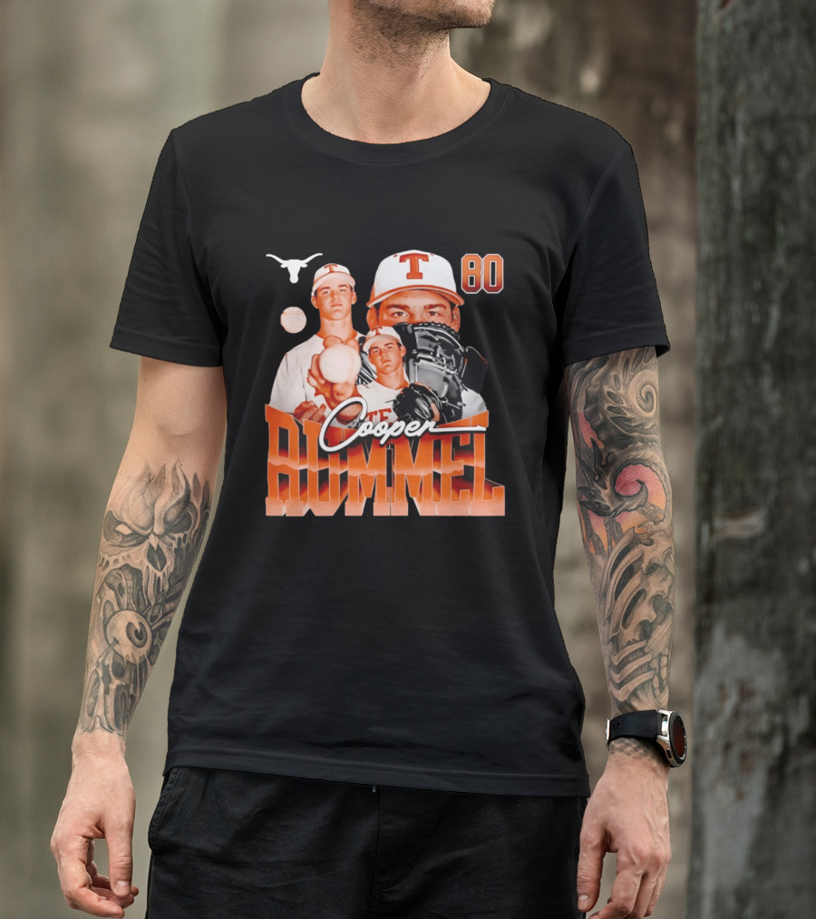 Texas Longhorns Cooper Rummel Baseball Collage 80 T-Shirt