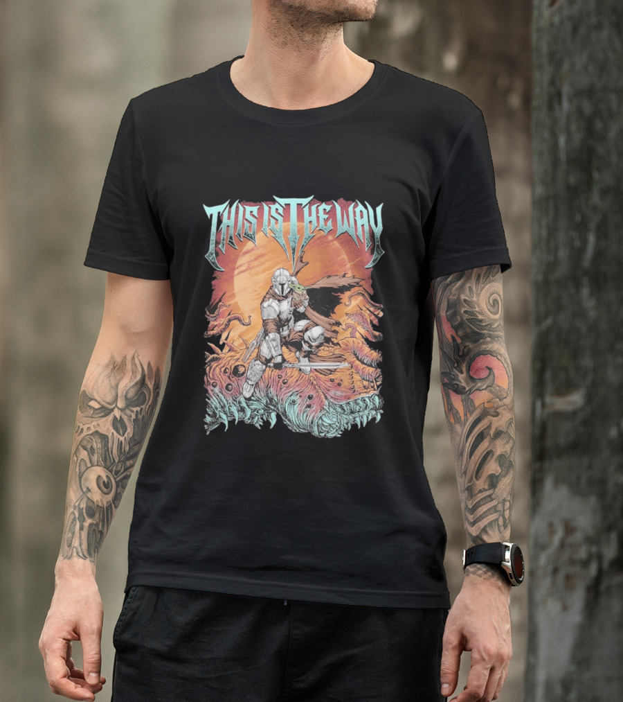 This Is The Way Mandalorian Starry Warrior Quest T-Shirt