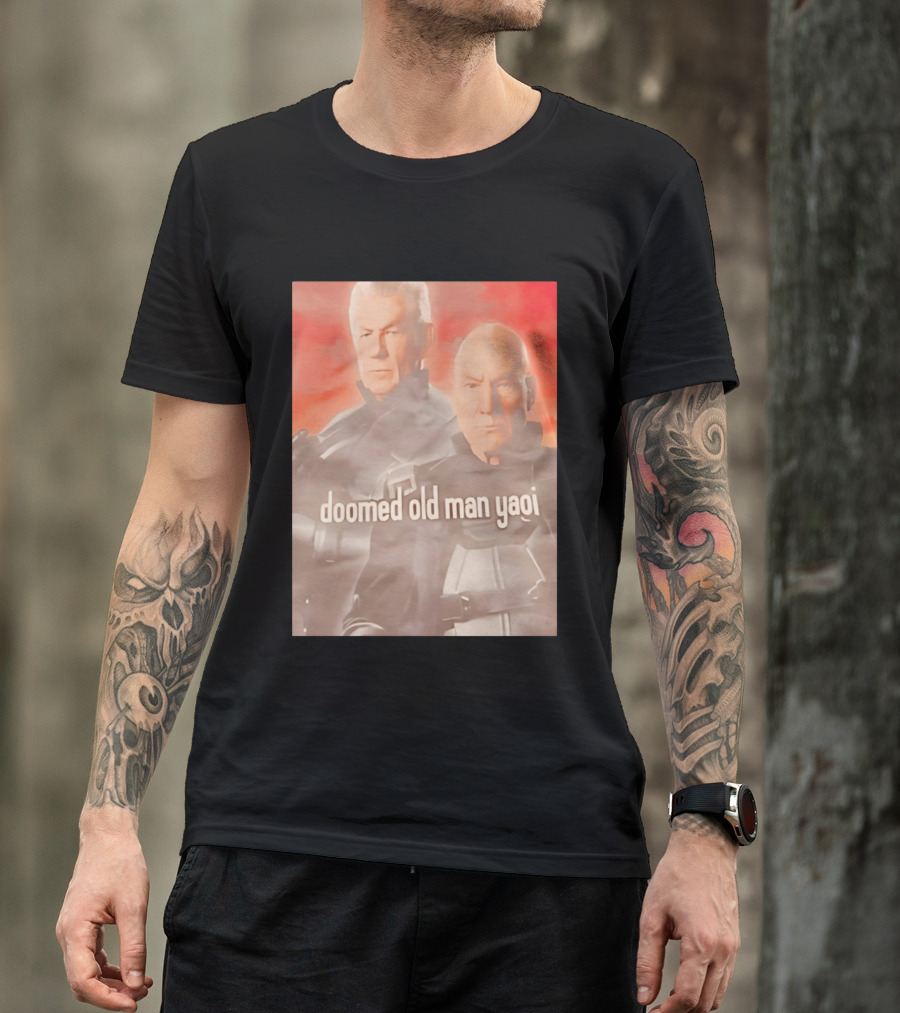 Ian McKellen Magneto Charles Xavier Doomed Old Man Yaoi X Men Movie T-Shirt