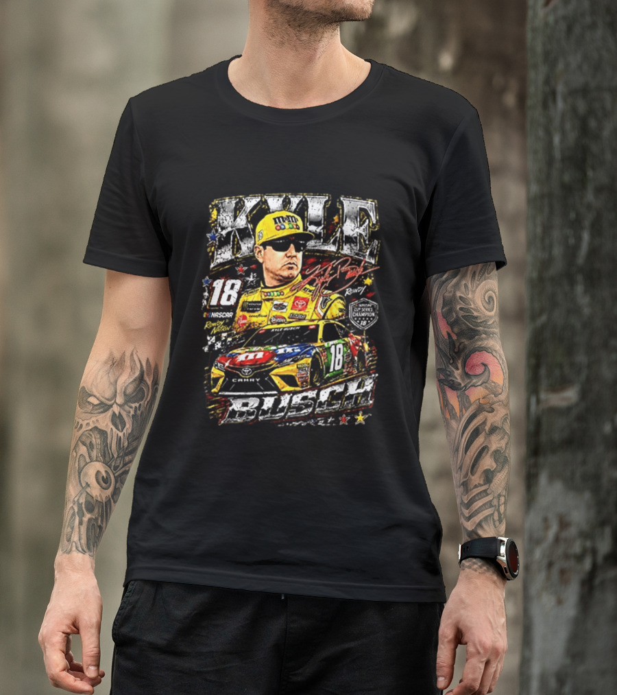 Kyle Busch 18 NASCAR Rowdy Nation M&M's Toyota Camry Rowdy 2015 Pixel Champions T-Shirt