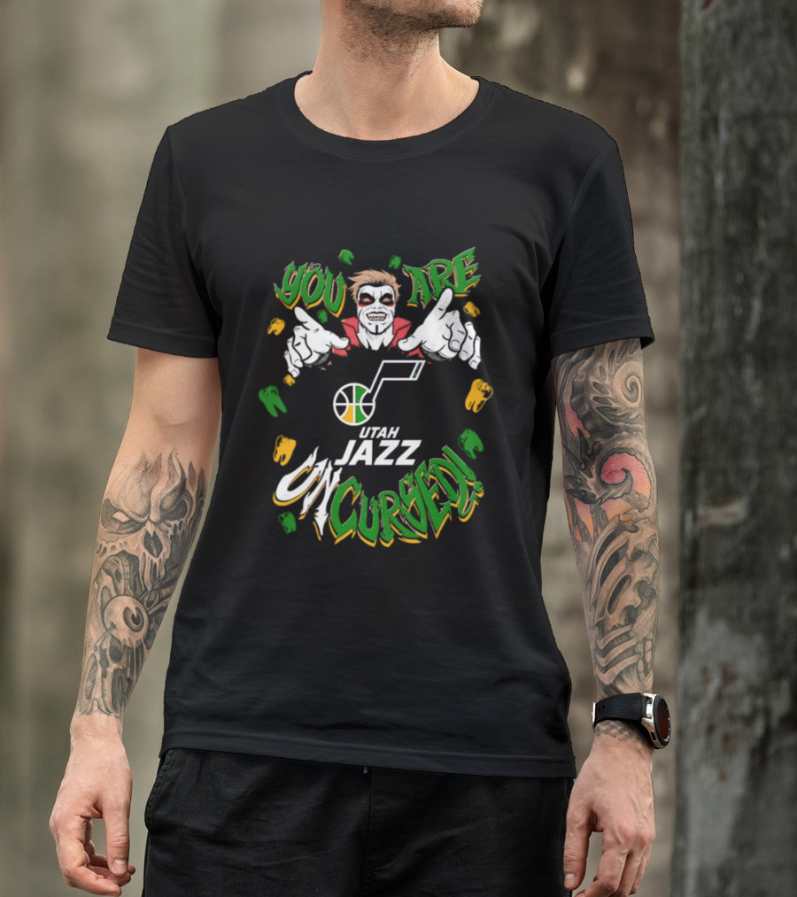 Utah Jazz You Are Uncursed WWE Danhausen Collaboration T-Shirt