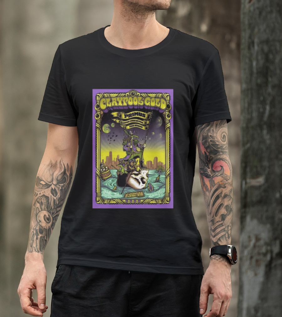 Claypool Lennon Delirium Frog Brigade Primus June 3 2026 Chicago IL Concert T-Shirt
