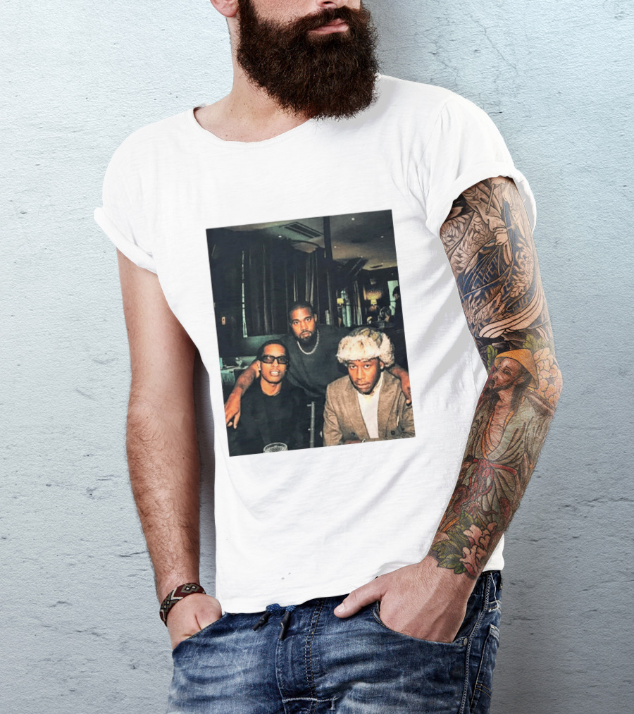 Kanye West Tyler The Creator A$AP Rocky Iconic Photo Collaboration T-Shirt