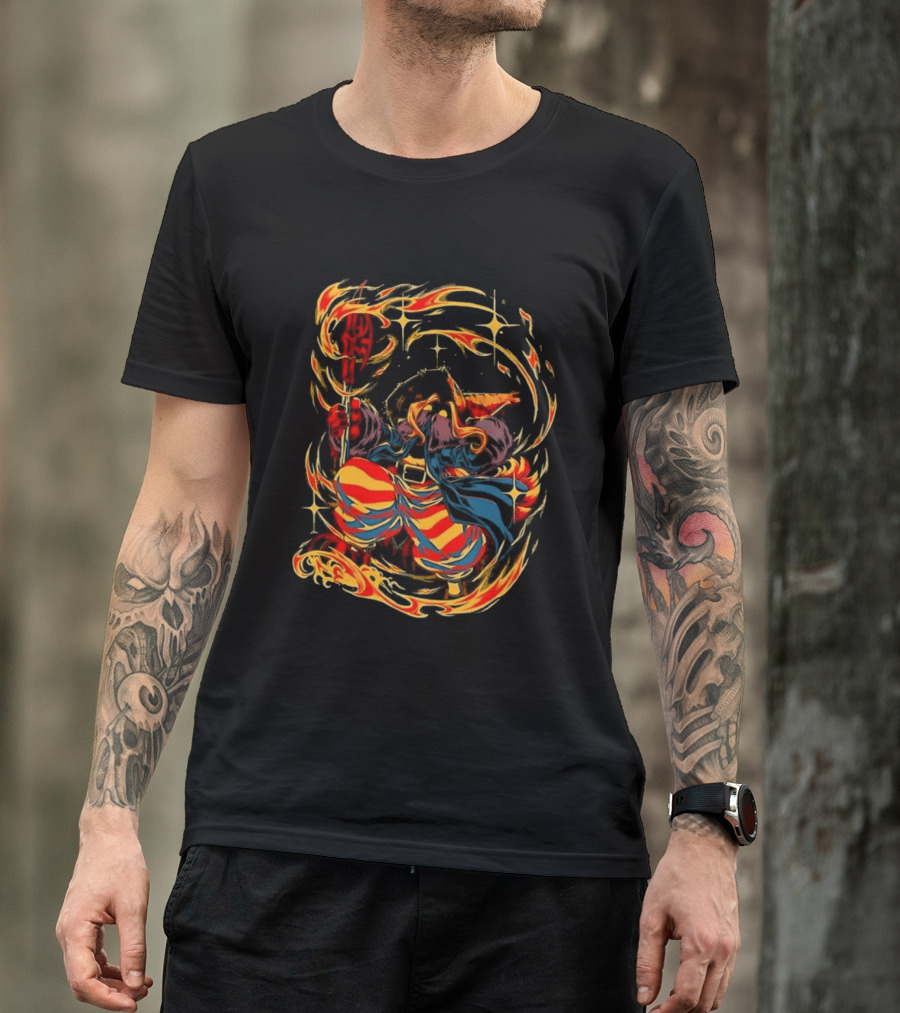 Black Mage Final Fantasy Tactics Fire Magic Power Blast T-Shirt