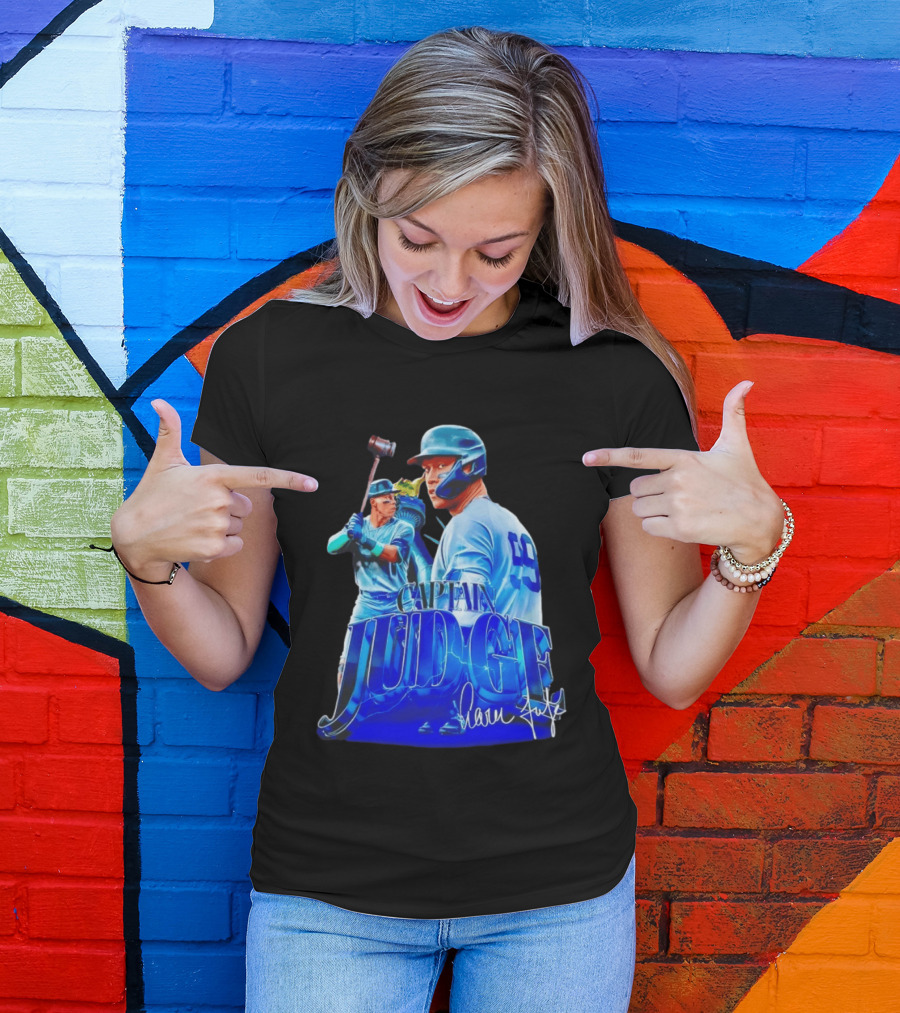 Captain Judge Aaron Judge 99 Yankees Baseball Signature T-Shirt