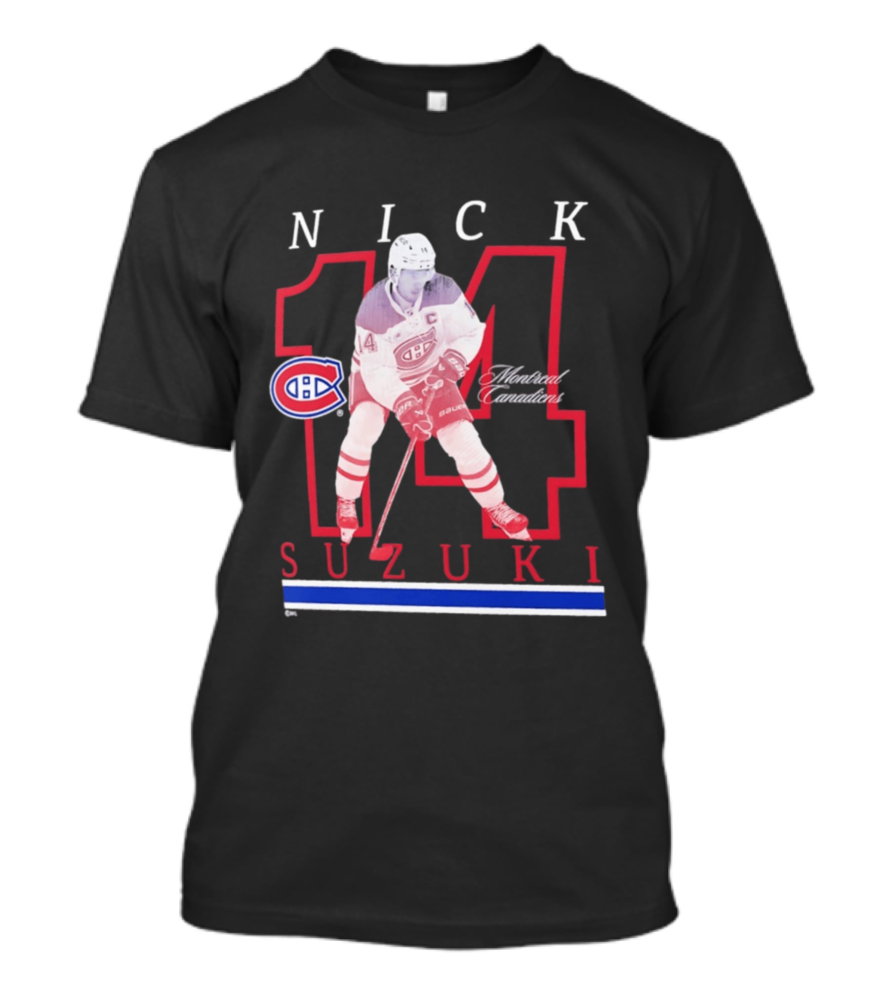 Nick Suzuki 14 Montreal Canadiens Captain Hockey T-Shirt