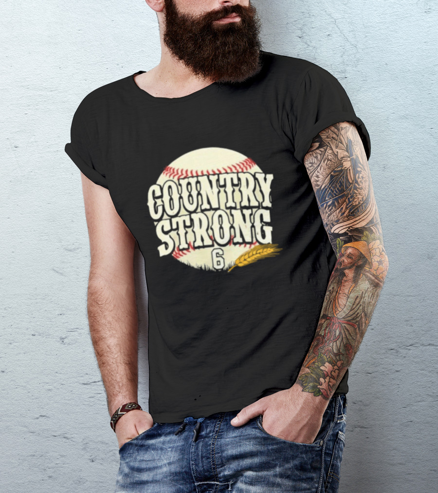 Country Strong Jake Meyers #6 Houston Astros Baseball T-Shirt