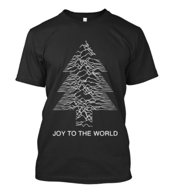 Unknown Pleasures Joy To The World Christmas Tree T-Shirt
