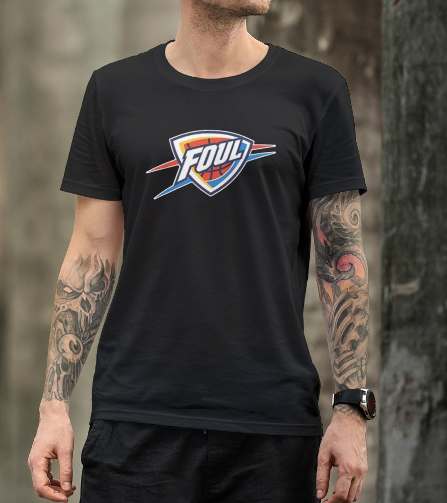 Oklahoma City Thunder Foul Basketball SGA Two Free Throws 2 Sided T-Shirt