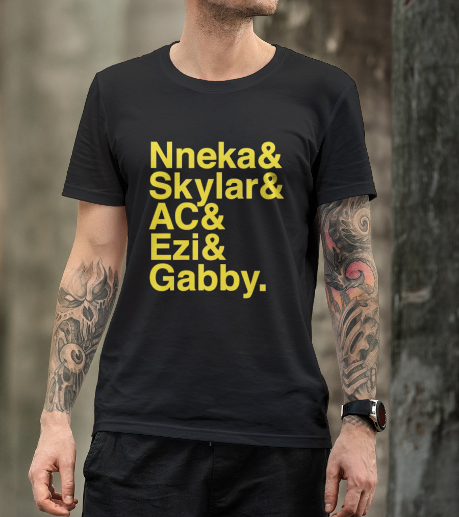 Nneka Skylar AC Ezi Gabby Seattle Storm WNBA 2025 Ampersand Stars T-Shirt