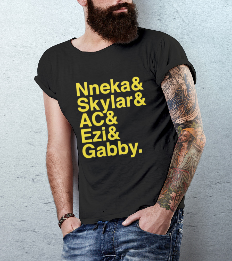 Nneka Skylar AC Ezi Gabby Seattle Storm WNBA 2025 Ampersand Stars T-Shirt