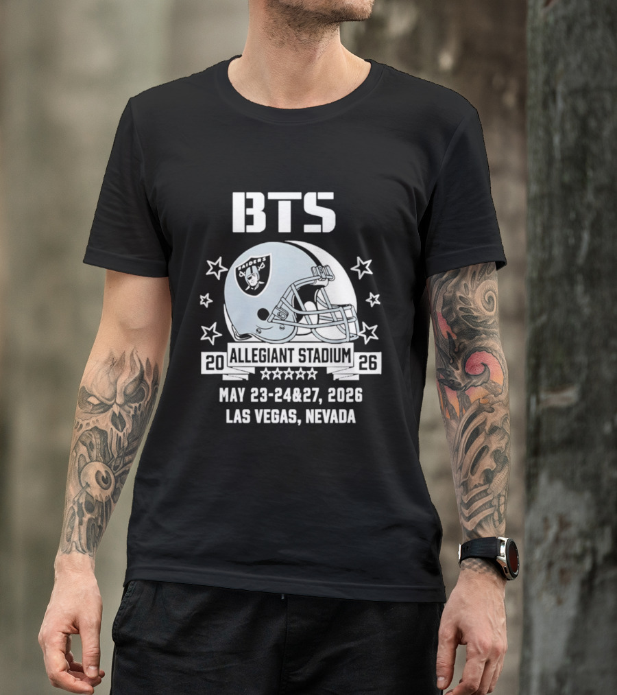 BTS Las Vegas Allegiant Stadium May 23 27 2026 Raiders Event T-Shirt