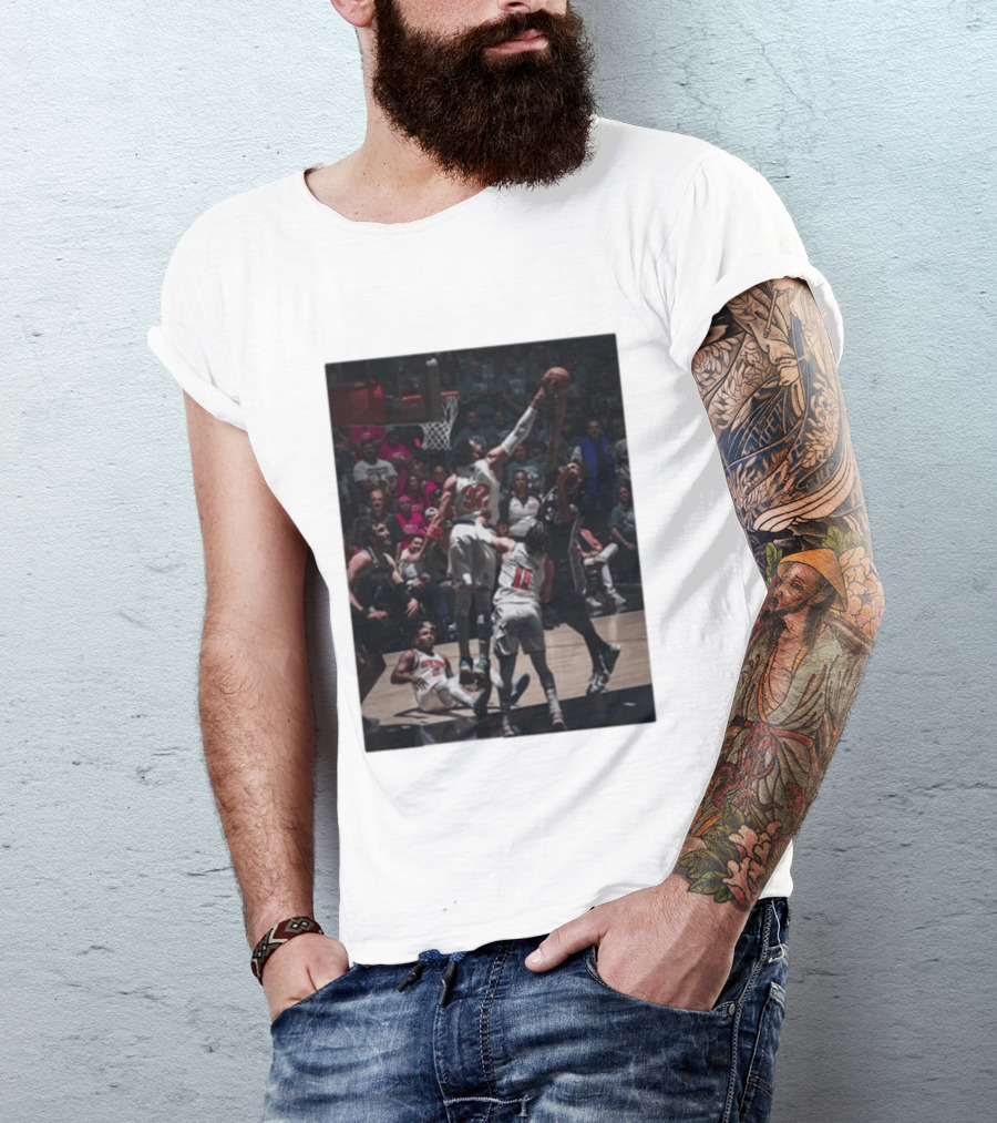 Big Kat Big Time Block Houston Rockets San Antonio Spurs NBA Showdown T-Shirt
