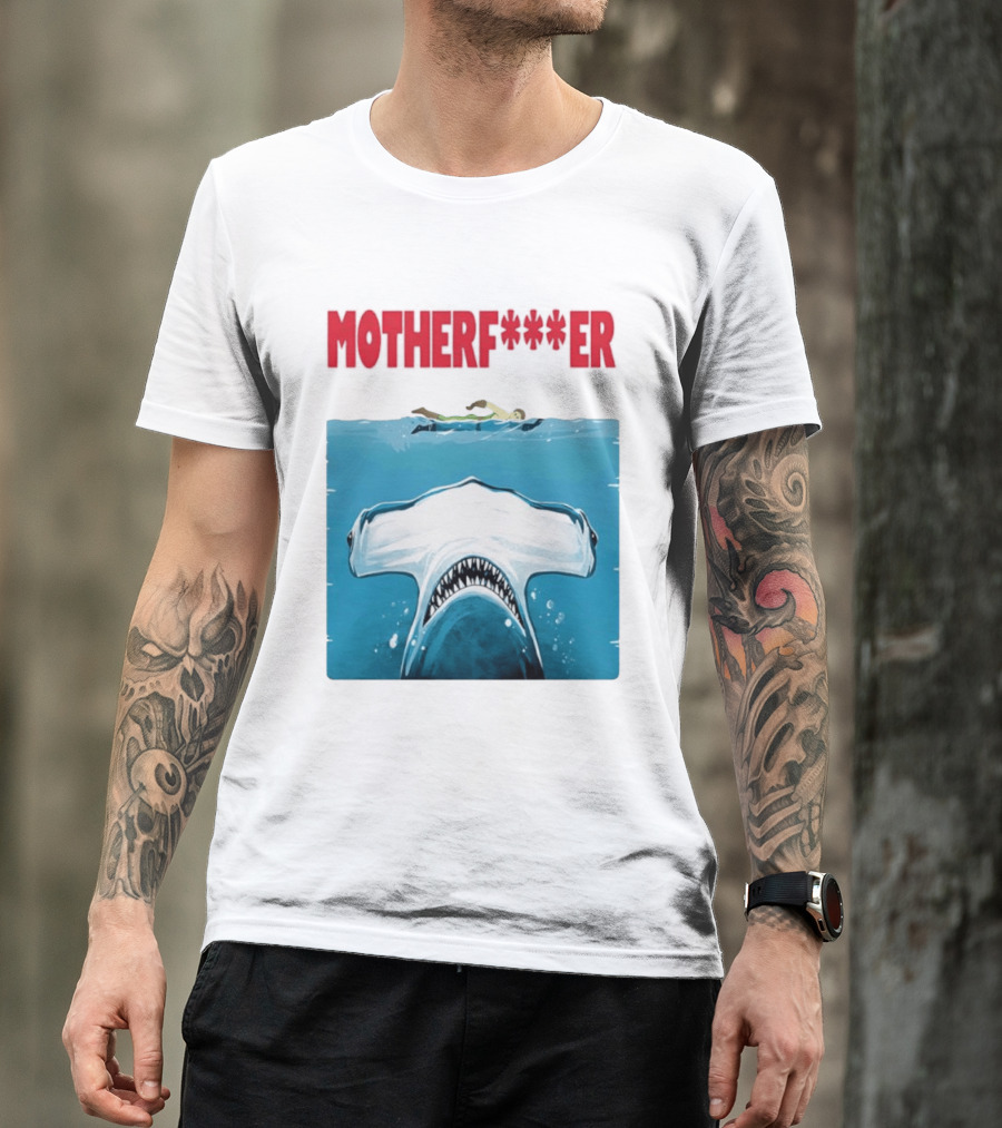 Samuel L Jackson Motherfucker Hammerhead Shark Jaws T-Shirt