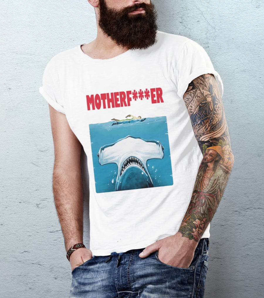 Samuel L Jackson Motherfucker Hammerhead Shark Jaws T-Shirt