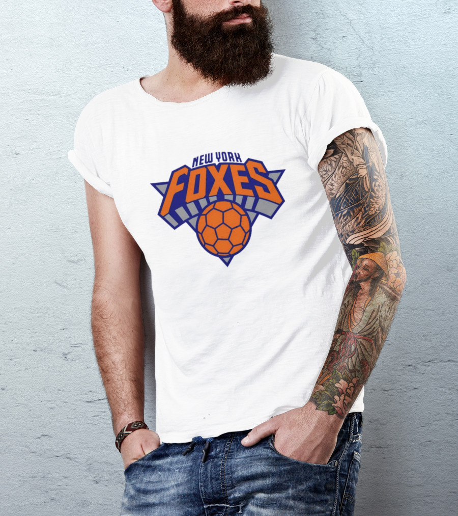 New York Foxes Basketball Soccer Emblem Hybrid T-Shirt