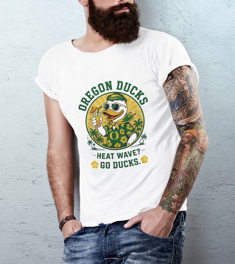 Oregon Ducks Heat Wave Go Ducks Summer Vibe T-Shirt