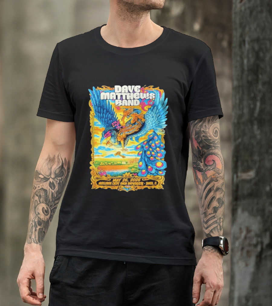 Dave Matthews Band May 26 2026 MidFlorida Credit Union Amphitheatre Tampa FL T-Shirt